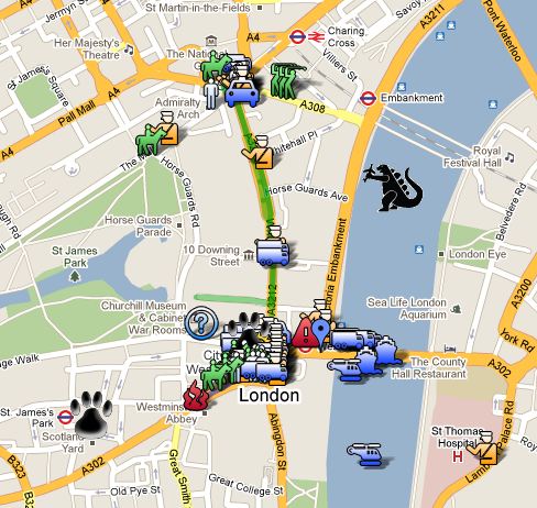 Protestors use Google Maps to track police and Godzilla