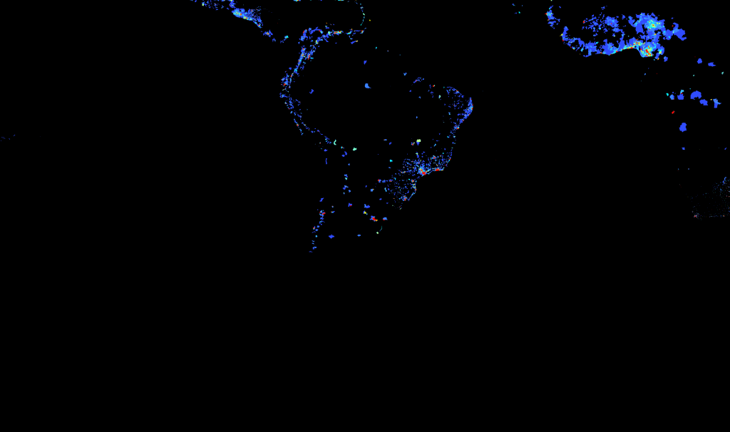 Population Density South America, Africa, Antarctica